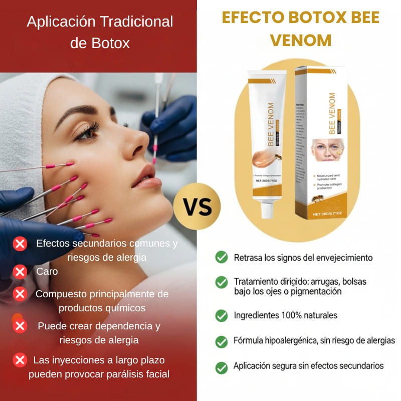 Bee Venom - Suaviza arrugas en 2 minutos - Sérum anti-envejecimiento rápido y efectivo