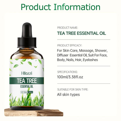 Tea Tree Aceite esencial de árbol para masajes.